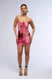 FIRE SIGN STRAPLESS MESH MINI DRESS Online Sale