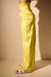 BIG BOOTY HIGH WAIST WIDE LEG TROUSER IN YELLOW Sale