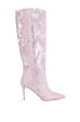 AZALEA WANG CASHY SNAKE EMBOSSED PINK STILETTO BOOT Online