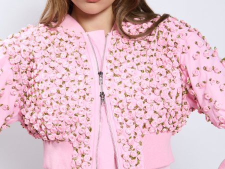 BABYCAKES FLORAL APPLIQUE BOMBER Fashion