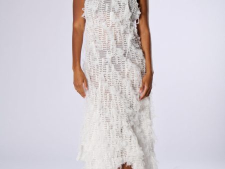 IT FACTOR MESH MAXI DRESS IN WHITE Sale