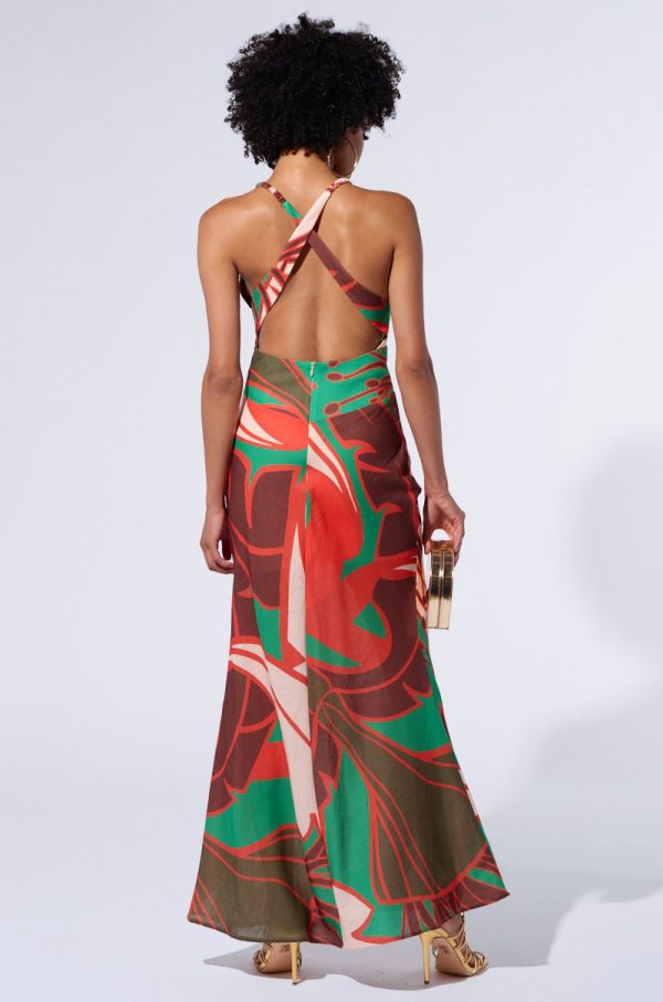 HIBISCUS HONEY PRINTED MAXI DRESS on Sale