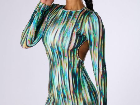 DELETED SCENES PRINTED MINI DRESS Hot on Sale