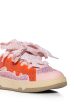 AZALEA WANG CINNABAR PINK AND ORANGE EMBELLISHED SNEAKER Cheap