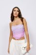 KALEIDOSCOPE EFFECT MESH OMBRE CORSET For Cheap