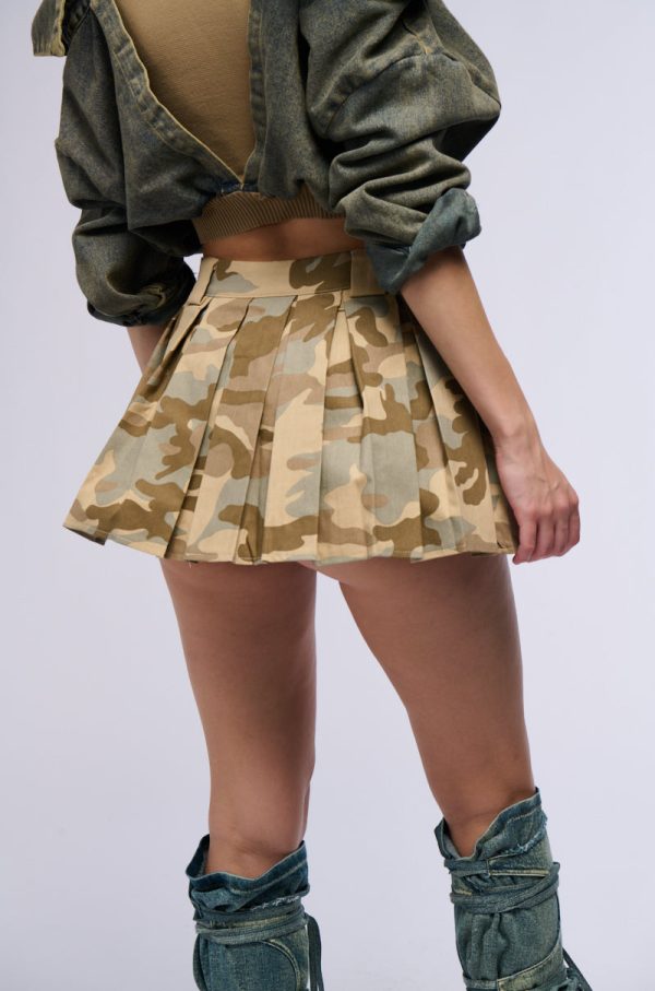 KAMI MINI SKIRT WITH SHORTS IN CAMO Online Sale