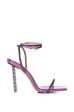 AZALEA WANG ELVEN PURPLE DIAMOND HEEL SANDAL Online Hot Sale