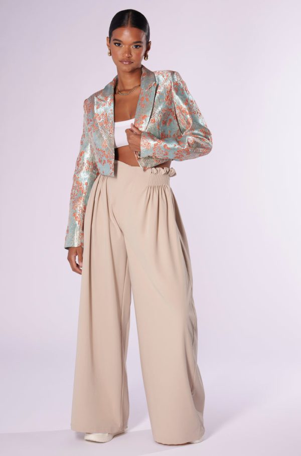 CELIA CROPPED BROCADE BLAZER Cheap