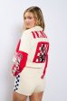 LUCKY ME EMBROIDERED BOMBER on Sale