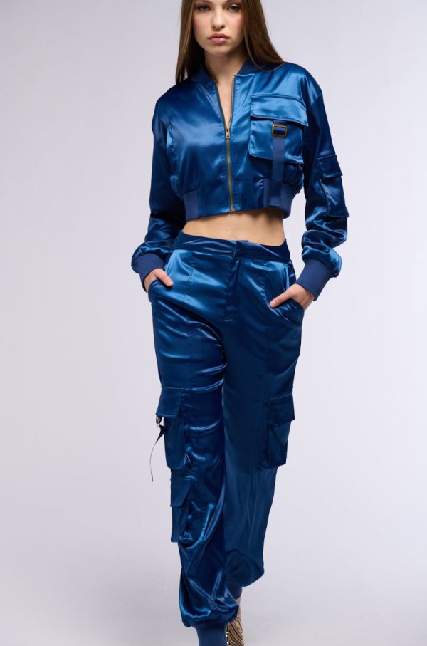 FOR THE THRILL OF IT SATIN JOGGER Hot on Sale