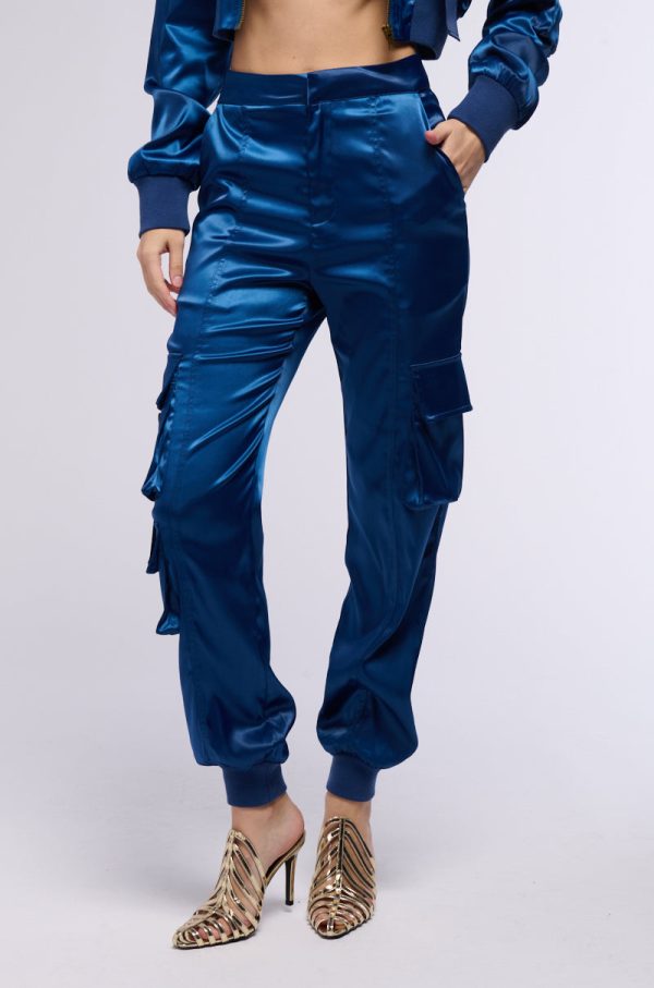 FOR THE THRILL OF IT SATIN JOGGER Hot on Sale