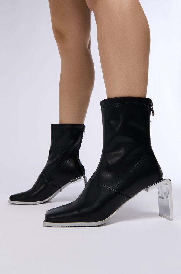 AZALEA WANG ANANT BLACK METAL OUTSOLE BOOTIE Online