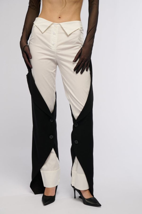 BOWIE COLORBLOCKED STRAIGHT LEG TROUSER For Discount