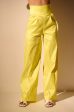 BIG BOOTY HIGH WAIST WIDE LEG TROUSER IN YELLOW Sale