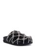 AZALEA WANG SHYLAH BLACK DIAMOND ROPE NETTED FLAT Online now