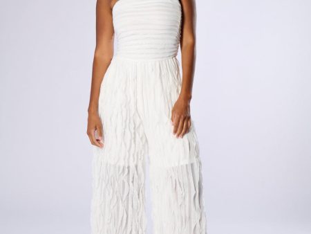 LILIANA STRAPLESS MESH JUMPSUIT Supply