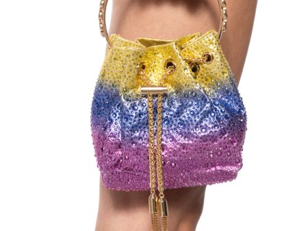 DUSK TO DAWN EMBELLISHED OMBRE BUCKET BAG Online