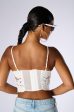 IN THE GARDEN VELVET BRALETTE TOP IN WHITE Fashion