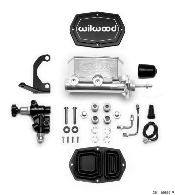 Wilwood Compact Tandem M C - 7 8in Bore w RH Bracket and Valve (Pushrod) - Ball Burnished Discount