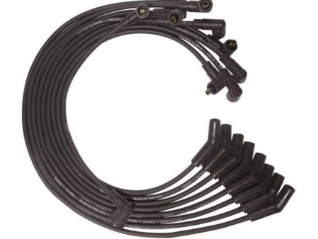 Moroso BB Ford 351C 390 429 460 135 Deg Boots Non-HEI Unsleeved Ultra Spark Plug Wire Set - Black Online now