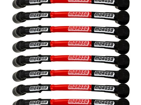 Moroso 11in Long Sleeved Coil On Plug Ultra Spark Plug Wire Set - Red For Cheap