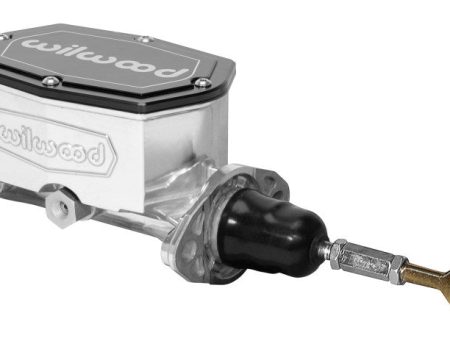 Wilwood Compact Tandem Master Cylinder - 1.12in Bore - w Pushrod - Fits Mustang (Ball Burnished) on Sale