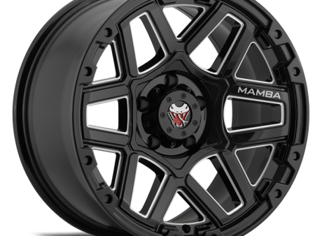 Mamba M23 18x9 5x127 ET12 Gloss Black w  Machined Ball Cut For Discount