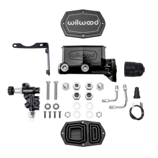 Wilwood Compact Tandem Master Cylinder w  Combination Valve 1-1 8in Bore - Black Fashion