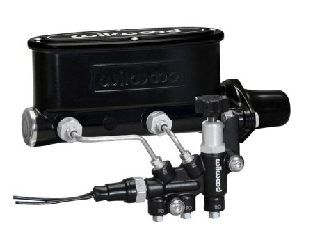 Wilwood HV Tandem M C Kit w L H Bracket & Prop Valve - 1in Bore Black For Cheap