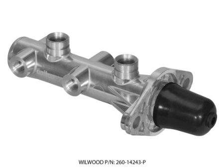 Wilwood Tandem Remote Master Cylinder - 1in Bore Ball Burnished Online Sale