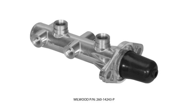 Wilwood Tandem Remote Master Cylinder - 1in Bore Ball Burnished Online Sale