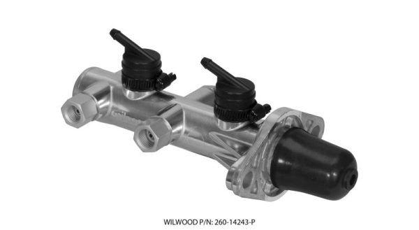 Wilwood Tandem Remote Master Cylinder - 1in Bore Ball Burnished Online Sale