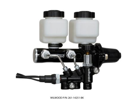 Wilwood Tandem Remote M C Kit w L H Brkt & Prop Valve - 1in Bore Black Online Hot Sale