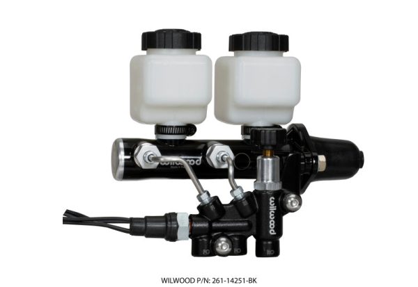 Wilwood Tandem Remote M C Kit w L H Brkt & Prop Valve - 1in Bore Black Online Hot Sale