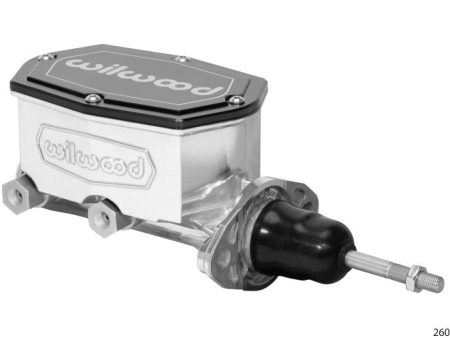 Wilwood Compact Tandem Master Cylinder - 1.12in Bore - w Pushrod (Ball Burnished) For Sale