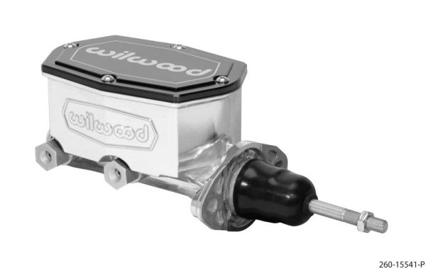 Wilwood Compact Tandem Master Cylinder - 1.12in Bore - w Pushrod (Ball Burnished) For Sale