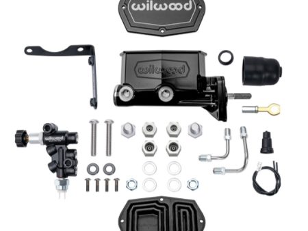 Wilwood Mopar Compact Tandem Master Cylinder Kit w  Combination Valve & Pushrod 15 16in Bore - Black Online now