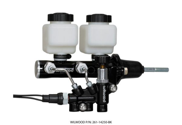 Wilwood Tandem Remote M C Kit w L H Brkt & Prop Valve - 15 16in Bore Black-W Pushrod For Discount