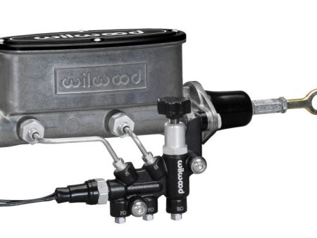 Wilwood HV Tandem M C Kit w L H Bracket & Prop Valve - 7 8in Bore-W Pushrod - Early Mustang Cheap