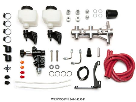 Wilwood Tandem Remote M C Kit w L H Brkt & Prop Valve - 1 1 8in Bore Ball Burnished Online