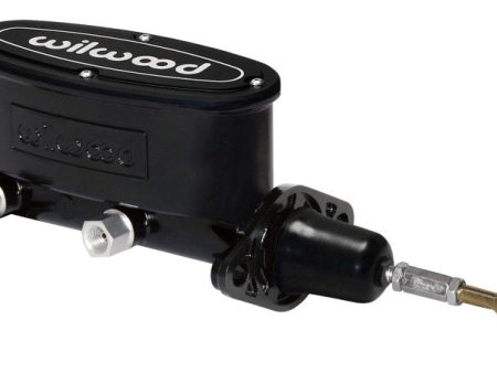 Wilwood High Volume Tandem M C - 7 8in Bore Black-W Pushrod - Early Mustang Fashion