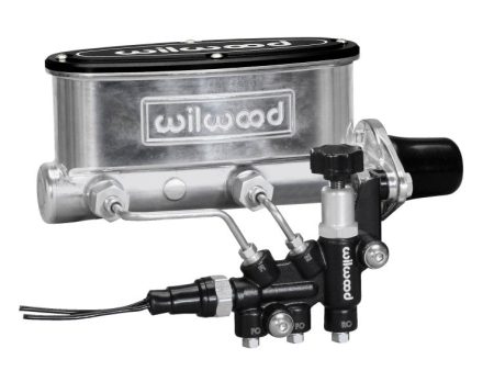 Wilwood HV Tandem M C Kit w L H Bracket & Prop Valve - 1 1 8in Bore Ball Burnished Discount