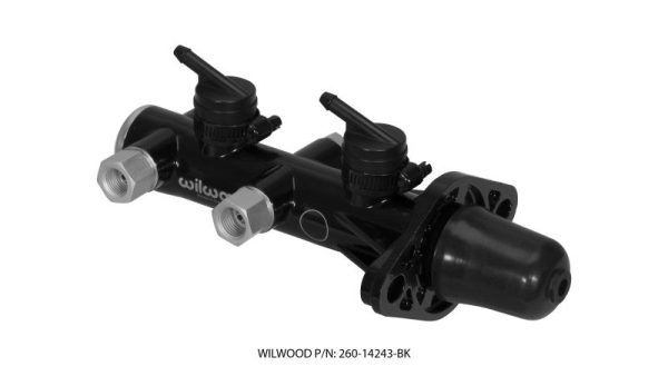 Wilwood Tandem Remote Master Cylinder - 1in Bore Black Fashion