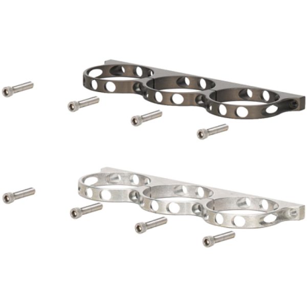 Wilwood Triple Aluminum Reservoir Lightweight Bracket w  Mounting Screws - Billet Online Hot Sale