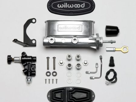 Wilwood HV Tandem M C Kit w L H Bracket & Prop Valve - 15 16in Bore Ball Burn.-W Push For Discount