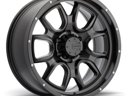 Mamba M19 16x8 6x114.3 ET13 Matte Black w  Drill Holes Online Sale