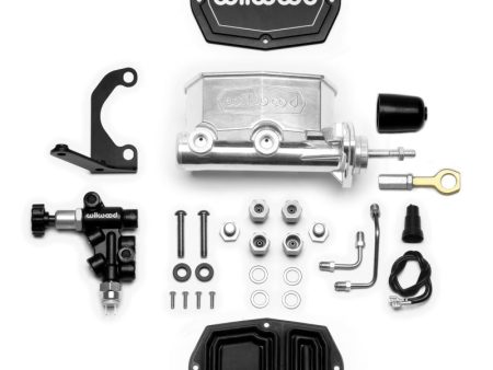 Wilwood Compact Tandem M C - 1in Bore w RH Bracket and Valve (Mustang Pushrod) - Ball Burnished For Discount