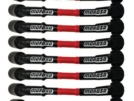 Moroso 9.75in Long Coil On Plug Sleeved Ultra Spark Plug Wire Set - Red Cheap