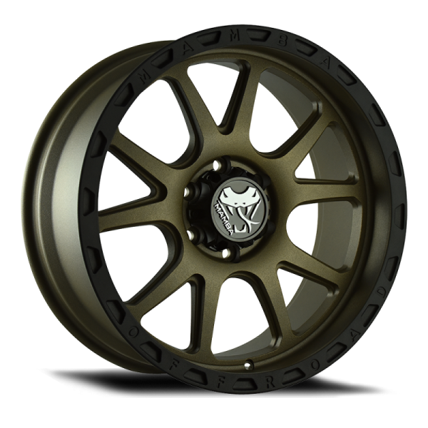 Mamba M27 17x9 6x139.7 ET12 Matte Bronze   Black Lip on Sale