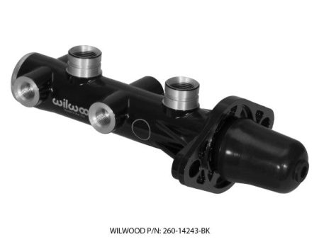 Wilwood Tandem Remote Master Cylinder - 1in Bore Black Fashion